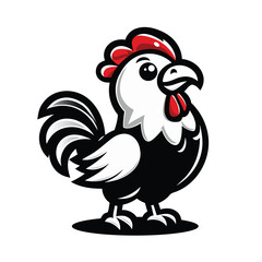 Rooster isolated on white background