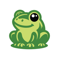 Frog Vector - Logo Icons on White Background - Vector Illustration