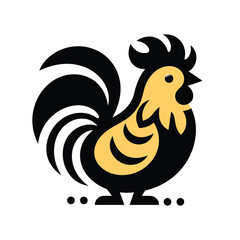 Animal Head Silhouette Vector Se -  Hen , chicken Logo Icons on White Background - Vector Illustration