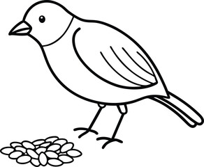Simple small-bird line drawings for kids to color engaging and imaginative designs
