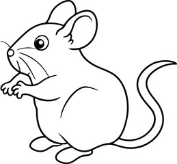 Fun and easy mouse line drawing ideal for kids to add their favorite colors and spark imagination
