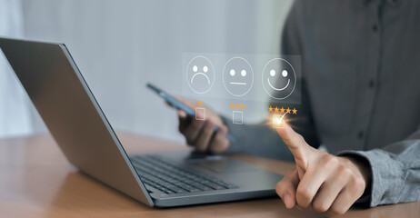 Customers rate service provider satisfaction through the application. The service experience in the online application will assess the quality of the service.	