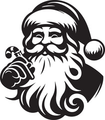  Merry Christmas  with  Santa Claus Festival ,Cultural  Sesonal silhouette vector.