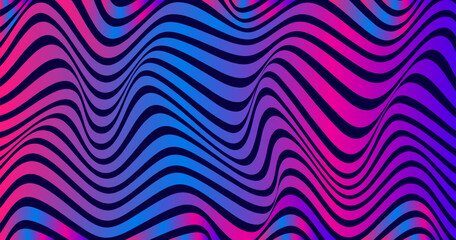 Trippy waves vibrant color texture.
