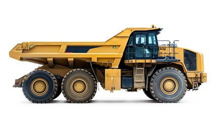 Articulated hauler on white background