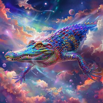 animal, colorful, cosmic, fantasy, magical