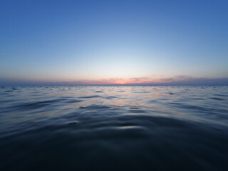 Beautiful sunrise above adriatic sea in the beach of Senigallia, Marche region, Italy