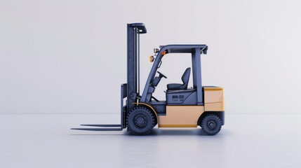 Electric Forklift on white background