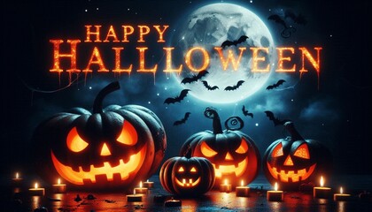 halloween background with pumpkin