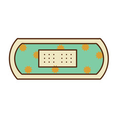 Blue Bandaid Sticker