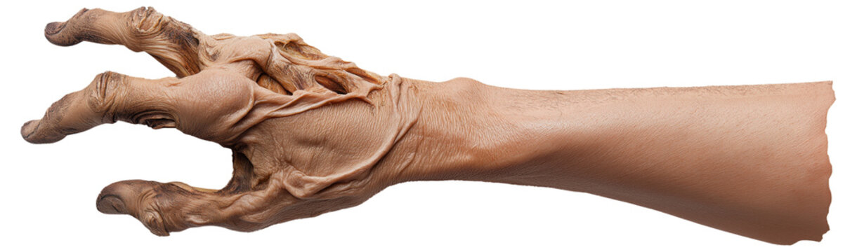 PNG Prosthetic zombie hand and forearm