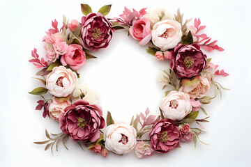 "Blush Peony Wreath" 