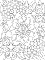Flowers Coloring Book Pages Flowers Patterns