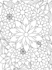 Flowers Coloring Book Pages Flowers Patterns