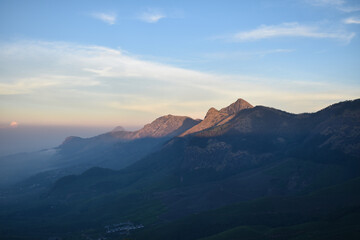 beautiful landscape sunrise at the mountain  