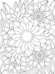 Flowers Coloring Book Pages Flowers Patterns
