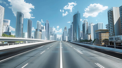 Fototapeta premium empty city road