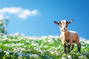 goat on the meadow