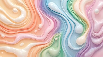 Obraz premium Captivating Fluid Rainbow Marble Abstract 3D