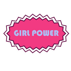 Girl Power Retro Sticker