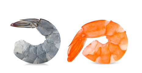 shrimp isolated on white
