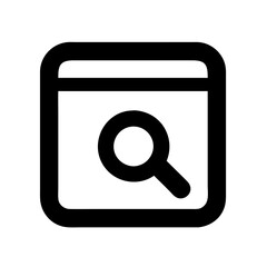  search symbol vector, clean flat magnifying glass.