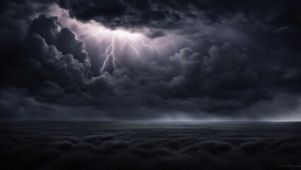 storm clouds over the sea created with generative AI software