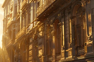 Sunlight shining through windows of a building, simple architecture