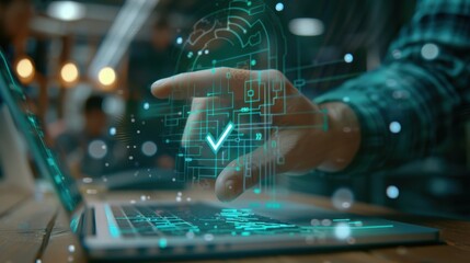 The hand with digital interface