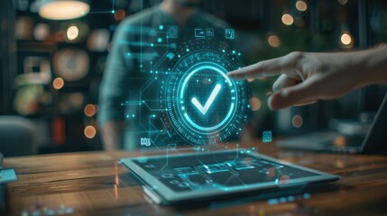 the holographic checkmark verification