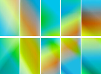 Obraz premium Abstract trendy colorful gradient noisy grain background texture.