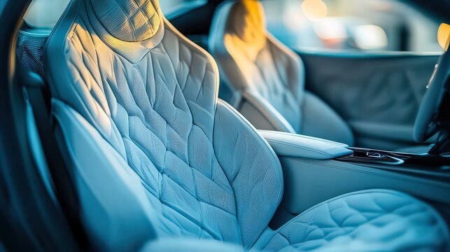 Car seats are shaped using body dimension data to improve comfort and safety for drivers and passengers.