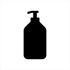 Pumping bottle silhouette vector illustration design on white background.
