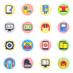 Pack of Home Appliances Flat Icon 

