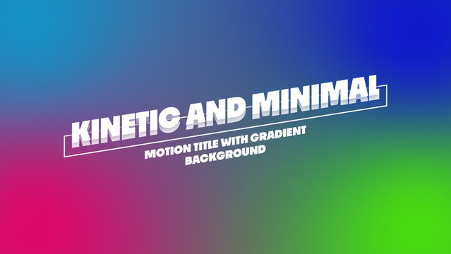 Kinetic and Minimal Motion Titles with Gradient Background | Creative and Colourful Text Effects for Music Videos and Artist Promotions