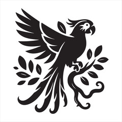 Obraz premium A Parrot Vector Art Illustration