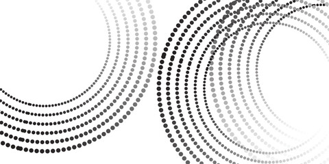 Dotted gradient circle. Halftone effect circular dotted frame. Progress round loader. Half tone circle. Vector illustration isolated on the white background.