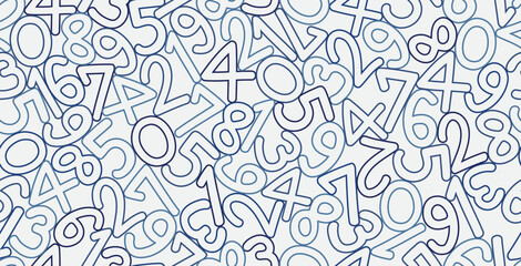 Colorful numbers on a seamless white background.