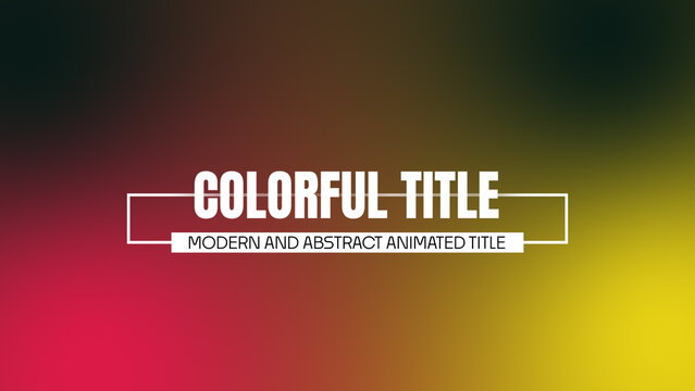 Abstract Text Animations with Shifting Colors | Dynamic and Colourful Typography for Video Ads and Commercials