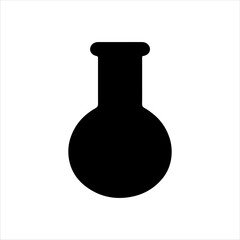 Volumetric flask silhouette vector illustration design on white background.
