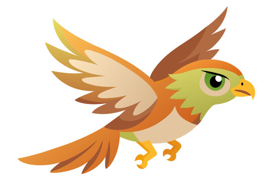 recommend clip art:  Cute illustration of harrier flying bird vector art illustration