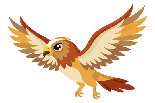 recommend clip art:  Cute illustration of harrier flying bird vector art illustration