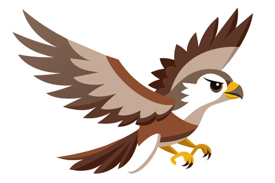 recommend clip art:  Cute illustration of harrier flying bird vector art illustration