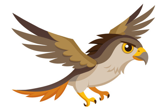 recommend clip art:  Cute illustration of harrier flying bird vector art illustration
