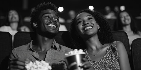 Fototapeta premium Movie Theater Couple