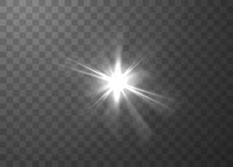 Sunlight glare with starburst effect vector illustration