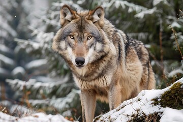 Obraz premium wolf in snow