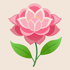 Pink flower is  vector 