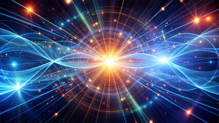 Abstract glowing bright energy flow symbolizing innovation and dynamic connectivity in technology