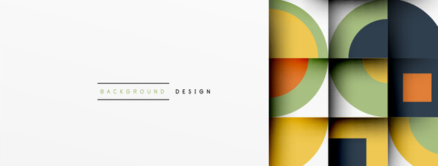Modern geometrical abstract background - circles. Business or technology presentation design